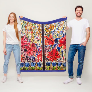 Couverture Polaire Tulipes bleues de jour ensoleillé