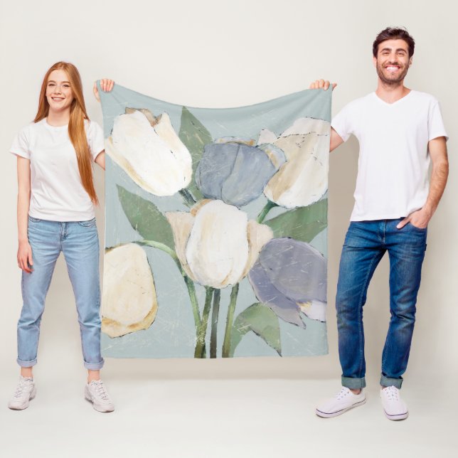 Couverture Polaire Tulipes françaises (En situation)