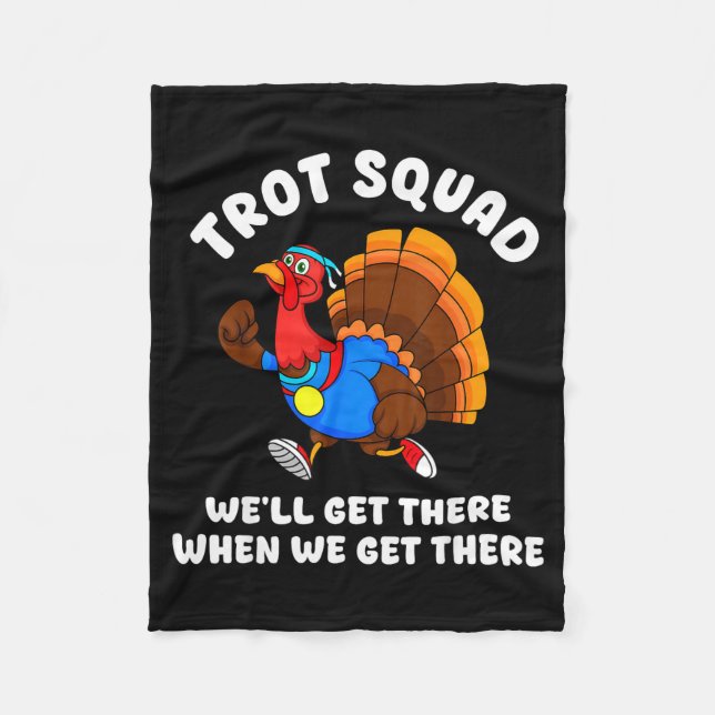 Couverture Polaire Turkey Run Trot Squad Thanksgiving Running Team Ma (Devant)