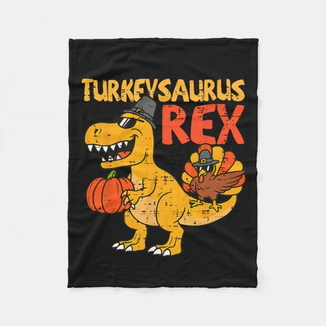 Couverture Polaire Turkeysaurus Rex Turkey Thanksgiving Toddler Boy K (Devant)