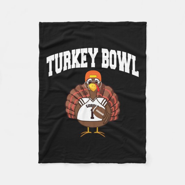 Couverture Polaire Turquie Bowl Thanksgiving Funny Football jeu cadea (Devant)