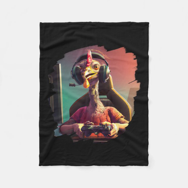 Couverture Polaire Turquie Jeu vidéo Joueur Thanksgiving Turquie (Devant)