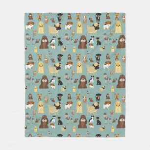Couverture Polaire turquoise background dopattern