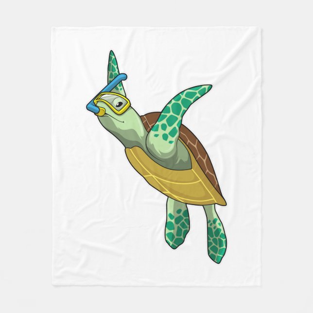 Couverture Polaire Turtle at Diving with Snorkel (Devant)