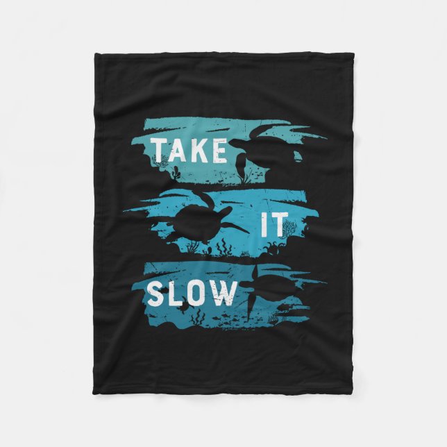 Couverture Polaire Turtle Lover | Take It Slow (Devant)