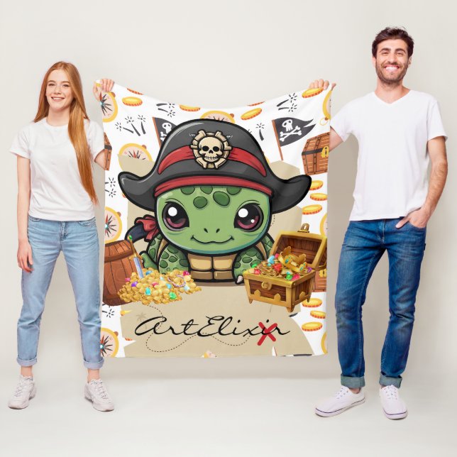 Couverture Polaire Turtle Pirate Money (En situation)