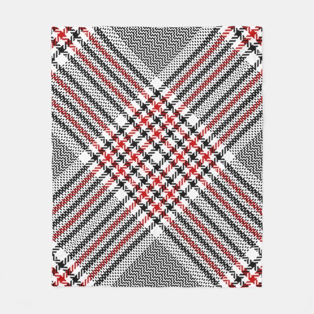 Couverture Polaire Tweet rouge noir cristallin (Devant)