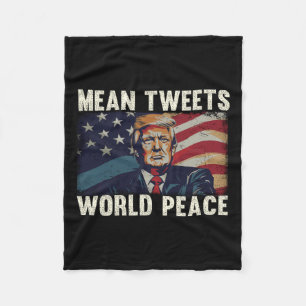 Couverture Polaire Tweets Paix Mondiale Donald Trump Patriotique