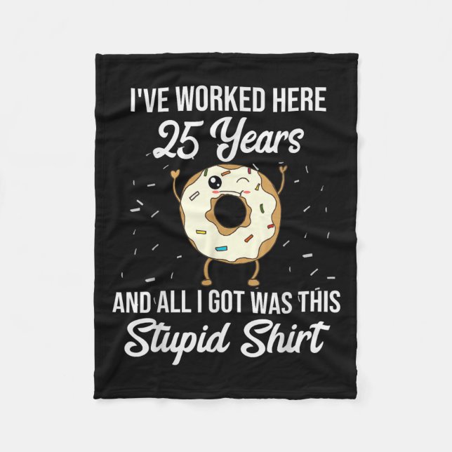 Couverture Polaire Twenty Five Years Of Employment Donut 25 Year Work (Devant)