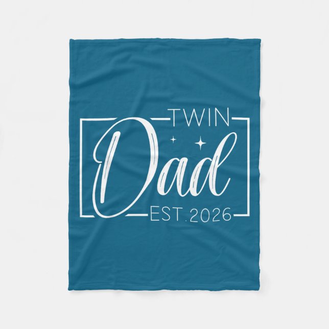 Couverture Polaire Twin Dad Father Mother Of Twins Est 2026 Father's  (Devant)