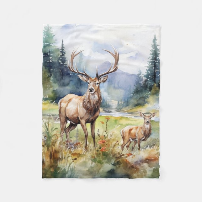 Couverture Polaire Two Deer (Devant)