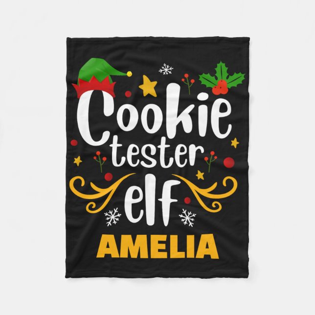 Couverture Polaire Tygraphy Cookie Tester Elf Family Matching T Shirt (Devant)