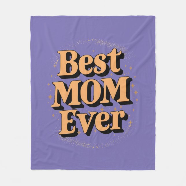 Couverture Polaire Typographie Assez Unique Meilleure Maman Ever (Devant)