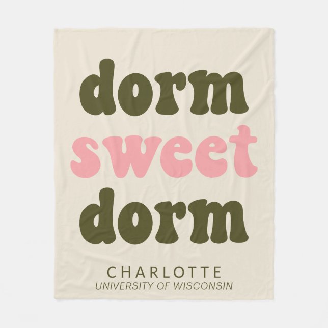 Couverture Polaire Typographie audacieuse Diplôme personnalisé Dorme  (Devant)