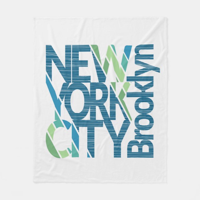 Couverture Polaire Typographie de Brooklyn New York (Devant)
