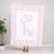 Typographie de chaussure de ballet rose 
