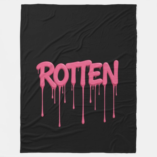 Couverture Polaire Typographie de police ROTTEN Drip (Devant)