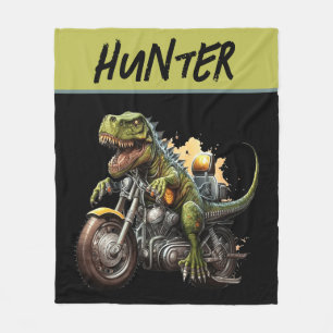 Couverture Polaire Tyrannosaurus Rex Dinosaur Monter une moto
