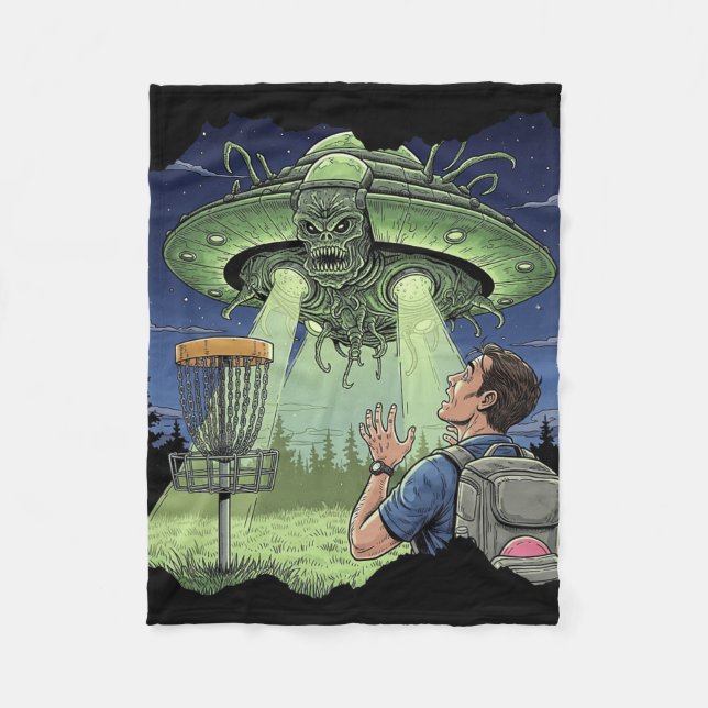 Couverture Polaire Ufo Disc Golf - Bateau spatial extraterrestre plan (Devant)