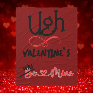 Couverture Polaire Ugh Valentine - Était à moi sur le rouge profond  