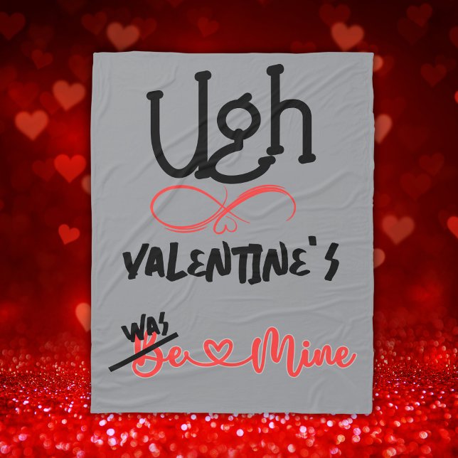Couverture Polaire Ugh Valentine's - Était le mien sur gris | (Créateur téléchargé)