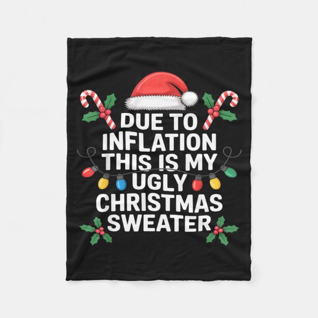 Couverture Polaire Ugly Christmas Sweaters Funny Due To Inflation  (Devant)