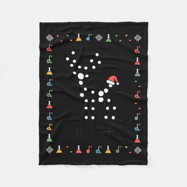 Couverture Polaire Ugly Sweater Science Christmas Chemistry Teacher M (Devant)