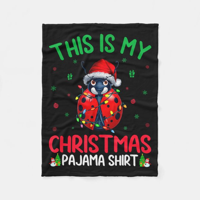 Couverture Polaire Ugly Xmas Tree Lights Santa Ladybug Christmas Paja (Devant)