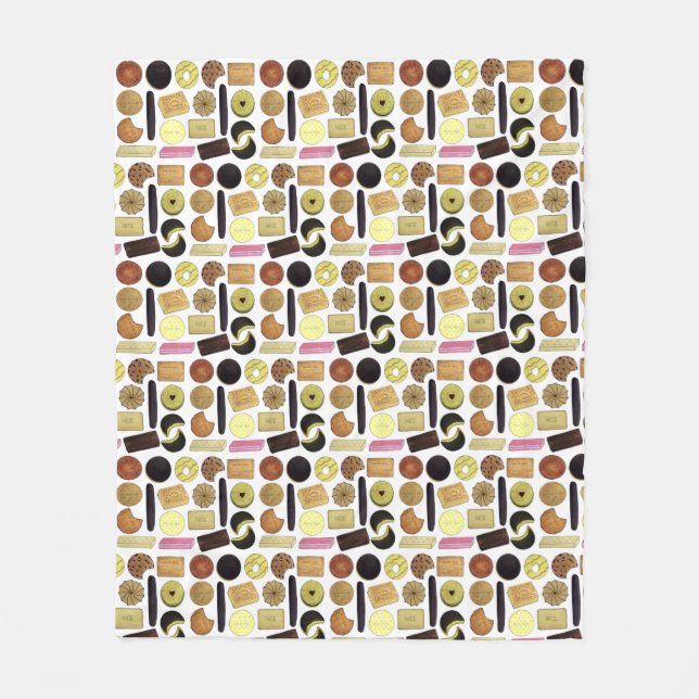 Couverture Polaire UK British Biscuits Shortbread Rich Tea Digestives (Devant)