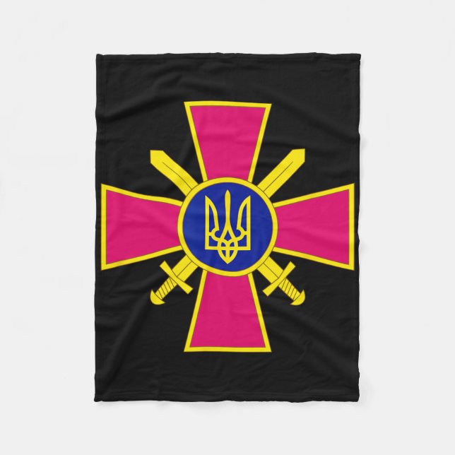 Couverture Polaire Ukraine Army - Ground Forces Emblem  (Devant)
