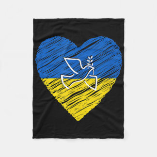 Couverture Polaire Ukraine Paix Dove Love Stop War Conflict