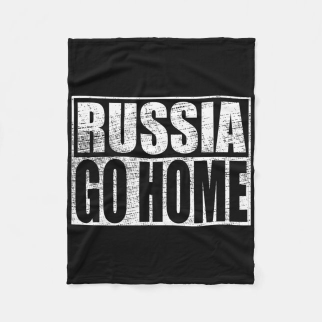 Couverture Polaire Ukraine Support Russia Go Home Meme Vladimir Putin (Devant)