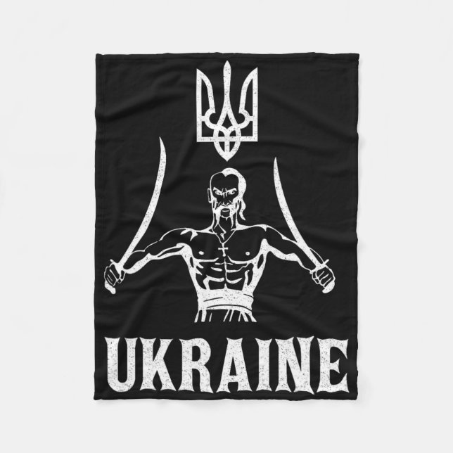 Couverture Polaire Ukraine Ukrainien Kiev Trysub Drapeau 8  (Devant)
