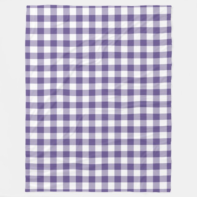 Couverture Polaire Ultra violet violet En vichy Motif (Devant)