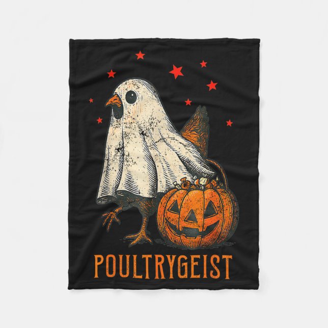 Couverture Polaire Ultrygeist Funny Halloween Chicken Ghost Costume P (Devant)
