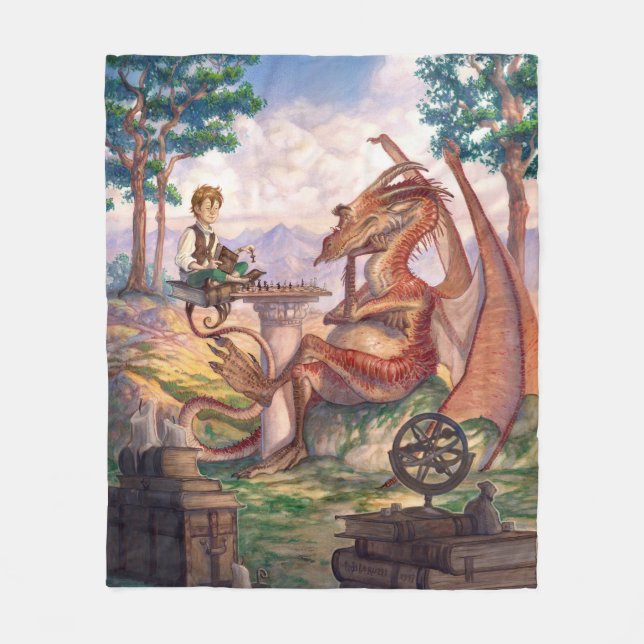 Couverture Polaire "Un après-midi doré" Plaid en molleton moyen (Devant)