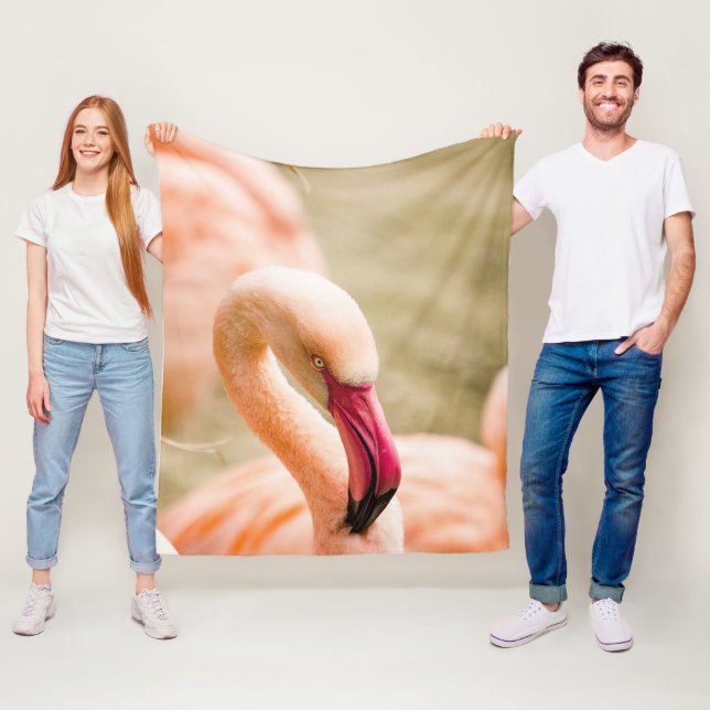 Couverture Polaire Un Beau Flamant rose Rose (En situation)