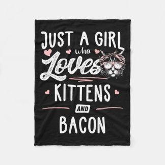 Couverture Polaire Un Cadeau pour une Fille qui Aime les Chatons et l