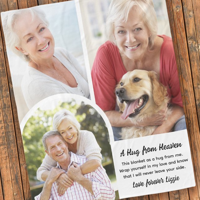 Couverture Polaire Un câlin du ciel Photo Memorial Keepsaké (Créateur téléchargé)