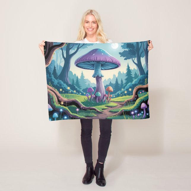 Couverture Polaire Un champignon violet (En situation)