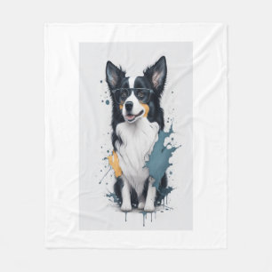 Couverture Polaire Un chien mignon Bordure Collie