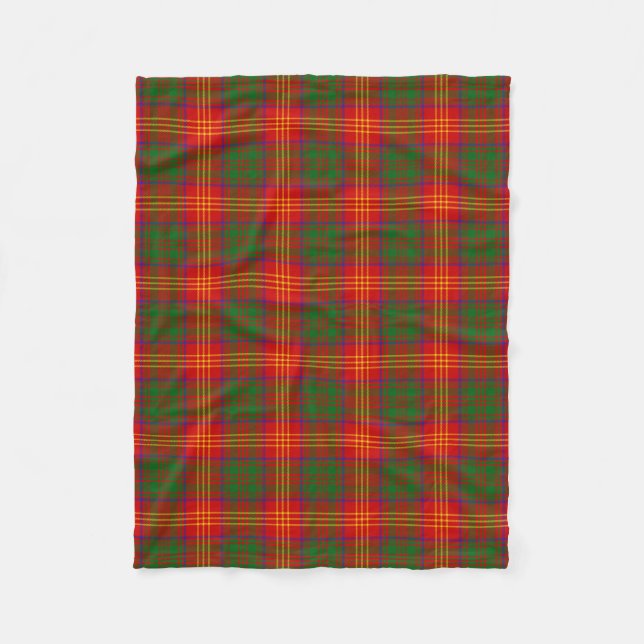 Couverture Polaire Un clan écossais brûle le Tartan Plaid (Devant)