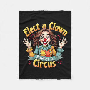 Couverture Polaire Un Clown attend un cirque Kamala Harris 2024 Graph