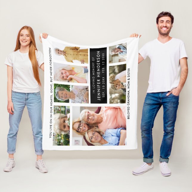 Couverture Polaire Un Collage De Photos Modernes En Mémoire Amoureuse (En situation)