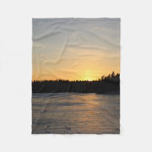 Couverture Polaire Un coucher du soleil gelé