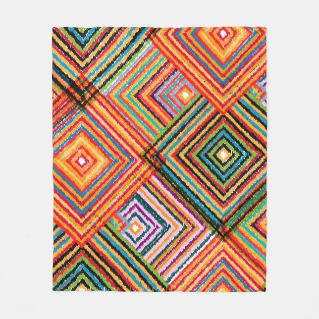 Couverture Polaire Un design de patchwork motif transparent. Rangeur  (Devant)