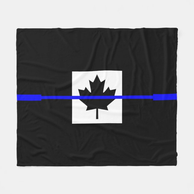 Couverture Polaire Un drapeau canadien mince (Devant (Horizontal))