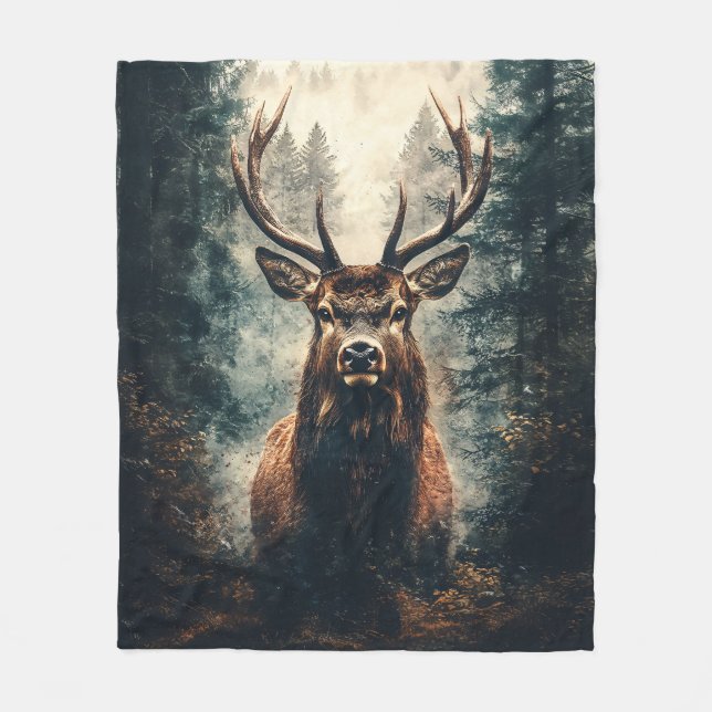 Couverture Polaire Un élan spectaculaire dans les bois (Devant)