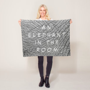 Couverture Polaire Un éléphant dans la photo en peau de chambre avec