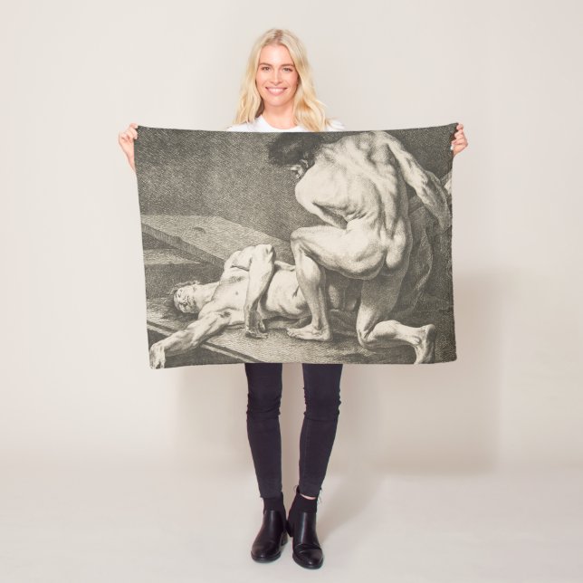 Couverture Polaire Un homme levant les pattes d'un autre homme (En situation)